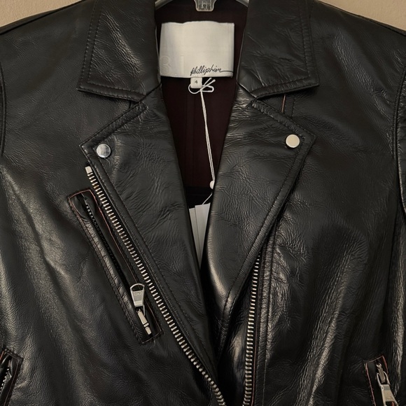 NWT 3.1 Phillip Lim motorcycle leather jacket size 4 - Picture 5 of 16
